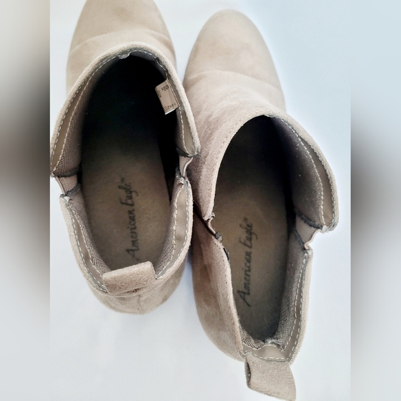 American Eagle Shannon Women's Ankle Boots Pull On Taupe Vegan Suede US 11 - Picture 10 of 16